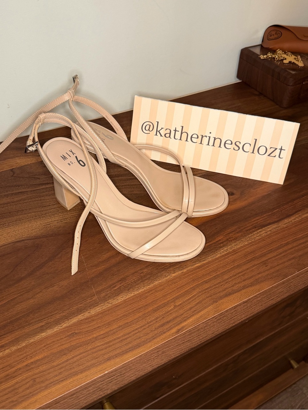 Mix No. 6 Nude Strappy Block Heel Sandals